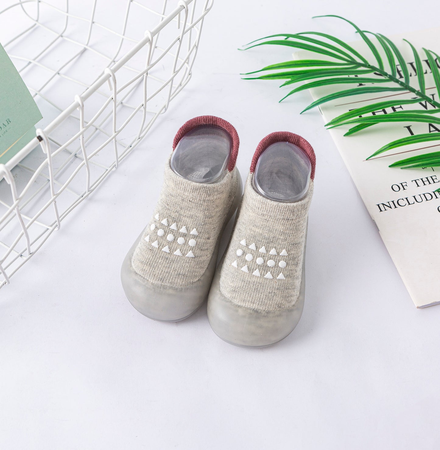 Autumn Baby Toddler First Walking Sock Shoes Girls Boys Soft Sole Non Slip Cotton Breathable Lightweight Slip-on Sneakers