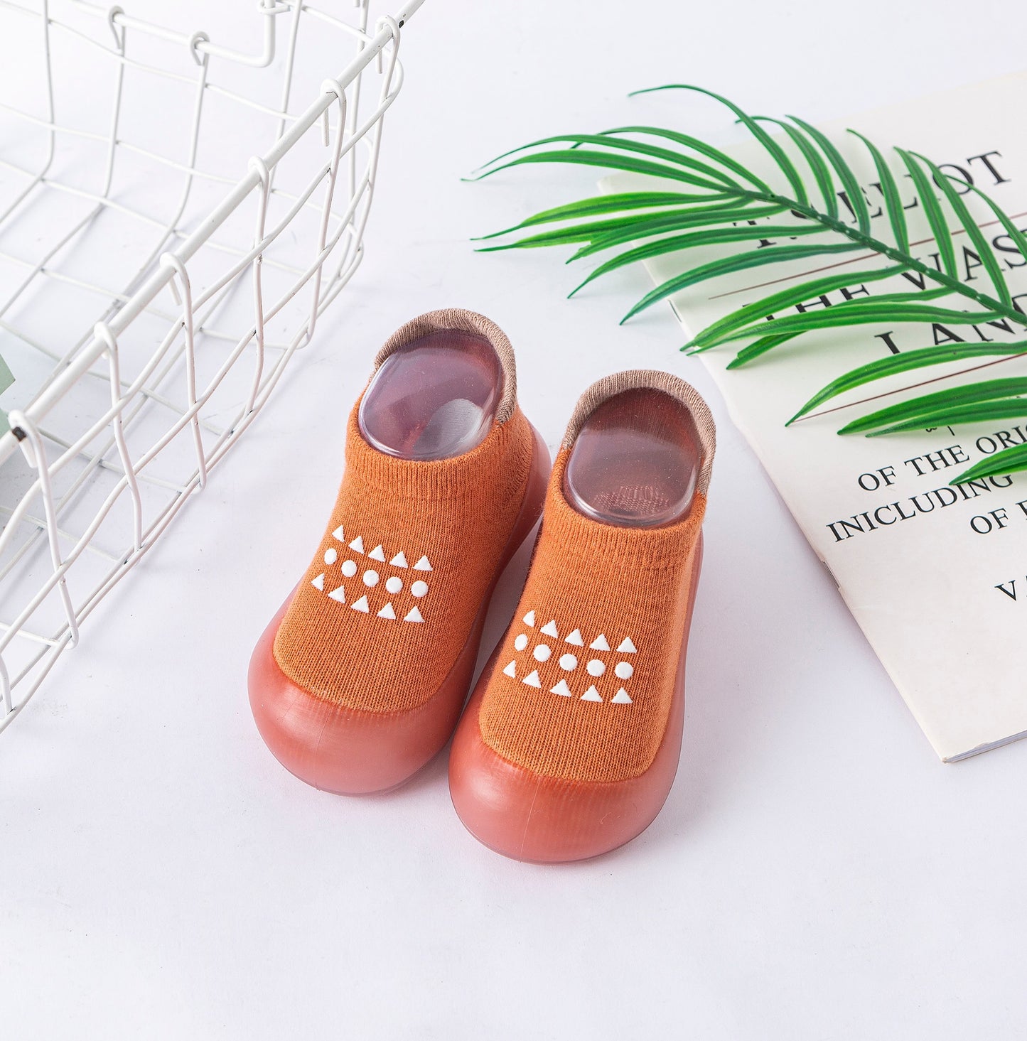 Autumn Baby Toddler First Walking Sock Shoes Girls Boys Soft Sole Non Slip Cotton Breathable Lightweight Slip-on Sneakers