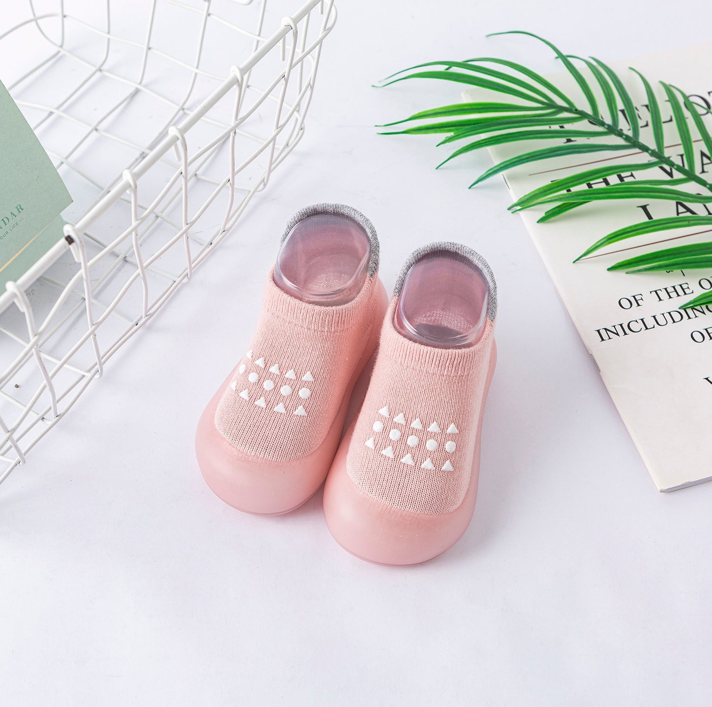 Autumn Baby Toddler First Walking Sock Shoes Girls Boys Soft Sole Non Slip Cotton Breathable Lightweight Slip-on Sneakers