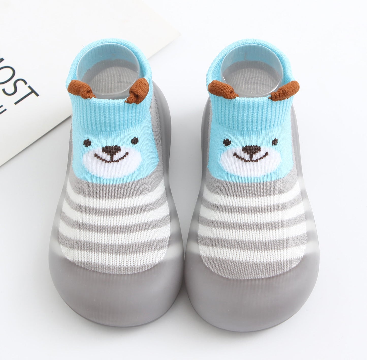 Autumn Baby Toddler First Walking Sock Shoes Girls Boys Soft Sole Non Slip Cotton Breathable Lightweight Slip-on Sneakers