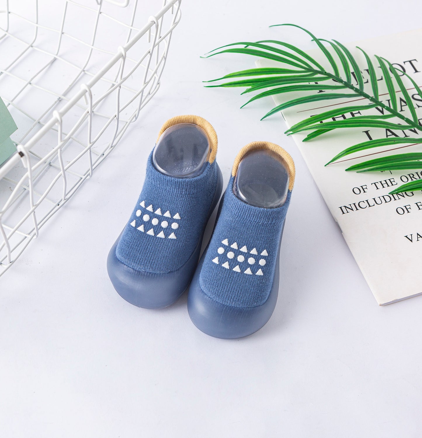 Autumn Baby Toddler First Walking Sock Shoes Girls Boys Soft Sole Non Slip Cotton Breathable Lightweight Slip-on Sneakers