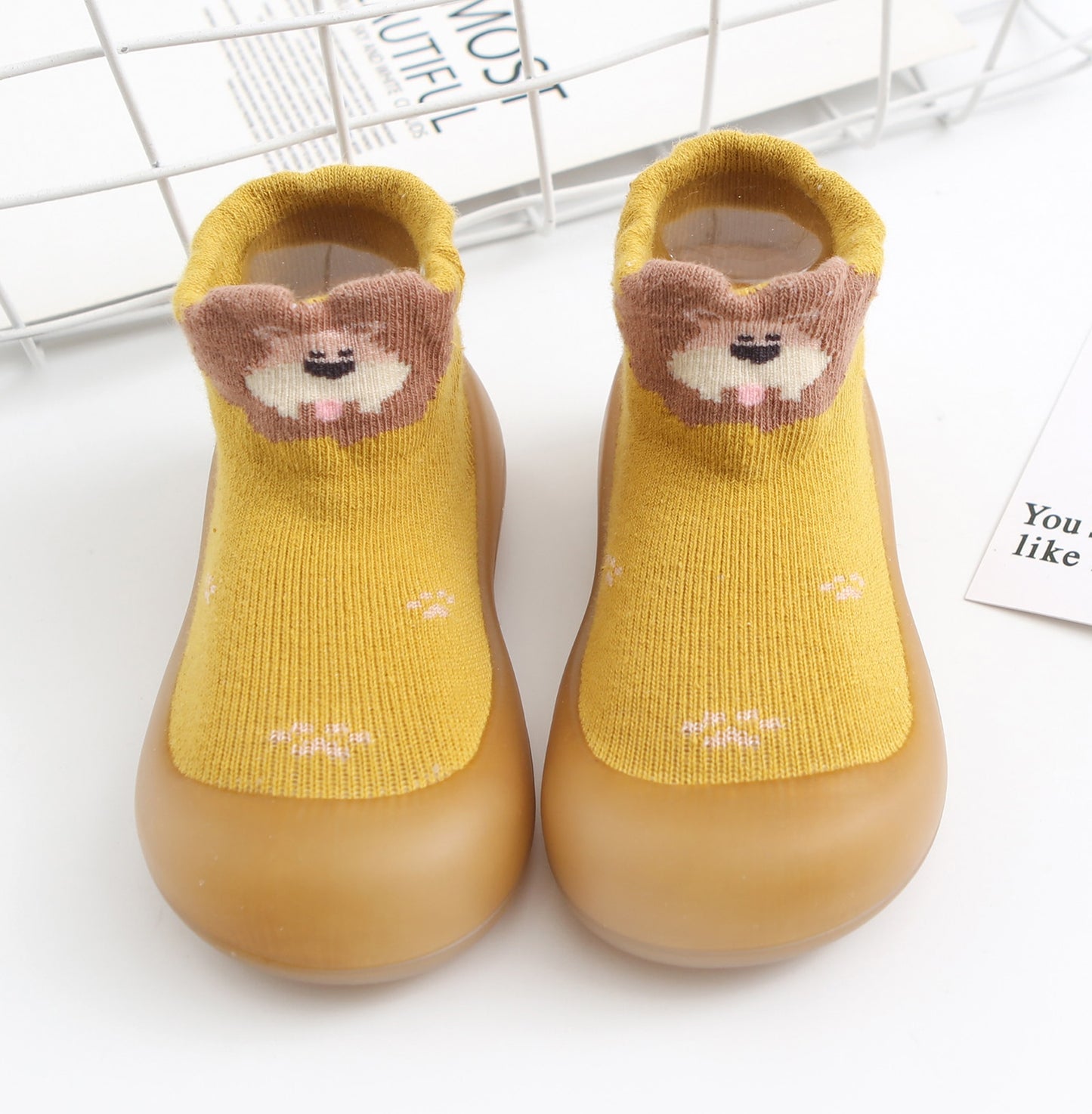 Autumn Baby Toddler First Walking Sock Shoes Girls Boys Soft Sole Non Slip Cotton Breathable Lightweight Slip-on Sneakers