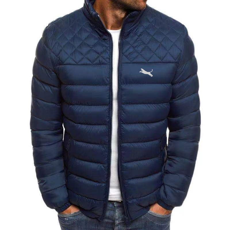 Men winter jacket, parka jacket, thermal jacket, men's stand collar down jacket, solid color, S-3XL zipper coat