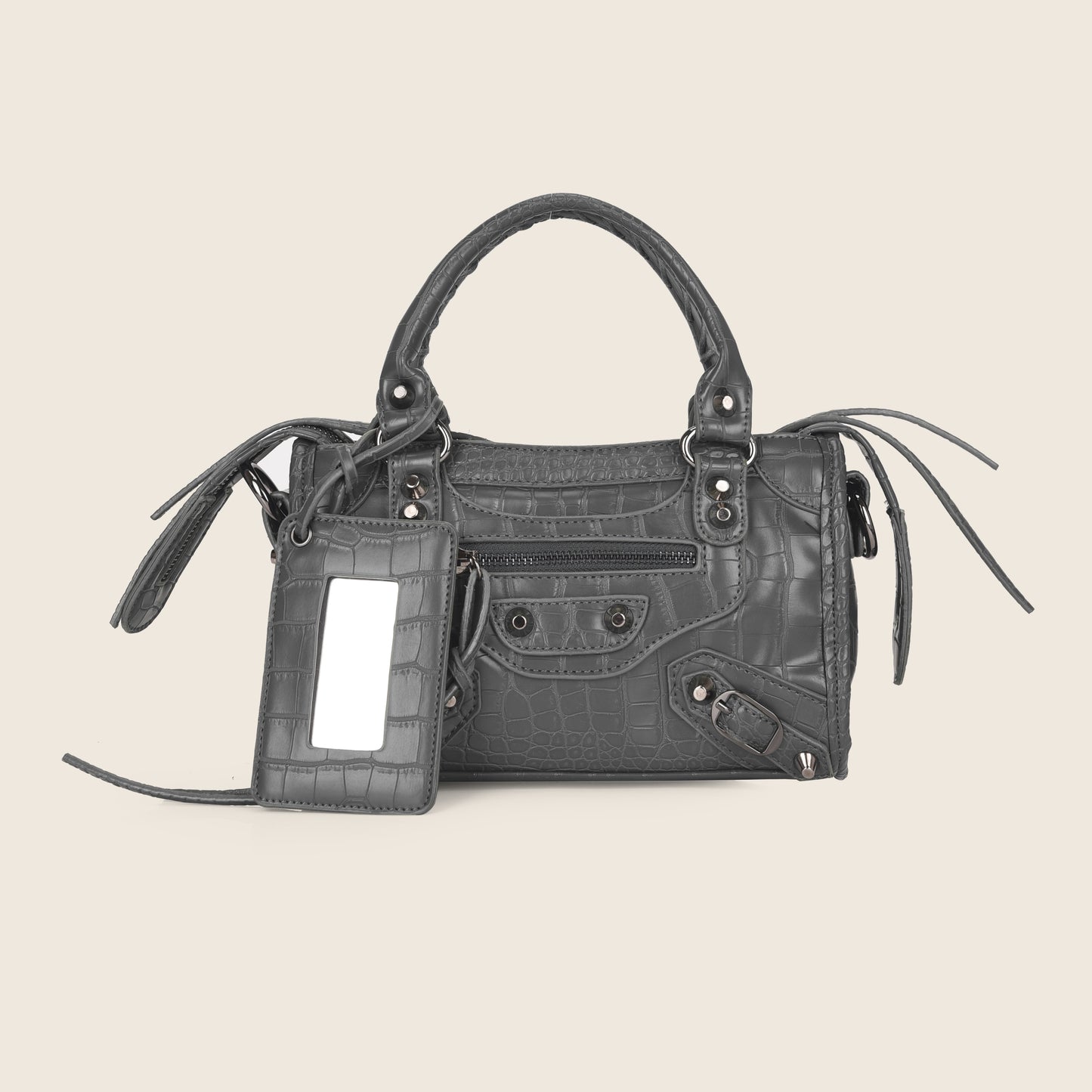Tassel Rivet Handbag Female Crossbody PU Leather European Luxury for Women