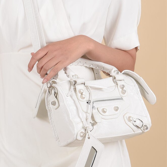 Tassel Rivet Handbag Female Crossbody PU Leather European Luxury for Women