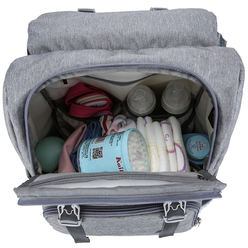 Diaper Bag Backpack for Mom USB Maternity Baby Care Nappy Nursing Bags Fashion Travel Diaper Backpack for Stroller Kit