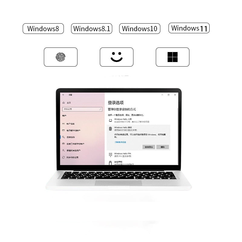 USB Fingerprint Reader Interface For Windows 8 、10、11 Password-Free Login Lock For Password-Free Login Dual-Login