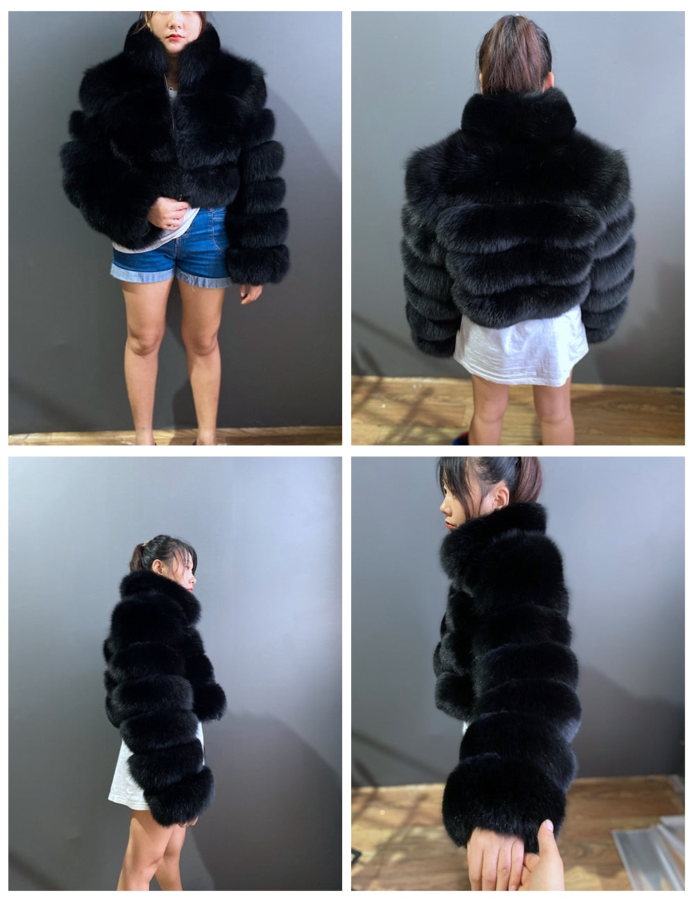 Fashion winter jackets women Warm fur coats women Coats Natural  Fur Coat Real  Fur jackets