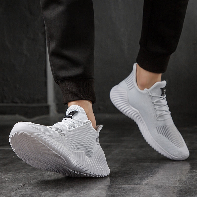 Shoes Men High Quality Male Sneakers Breathable White Fashion Gym Casual Light Walking Plus Size Footwear