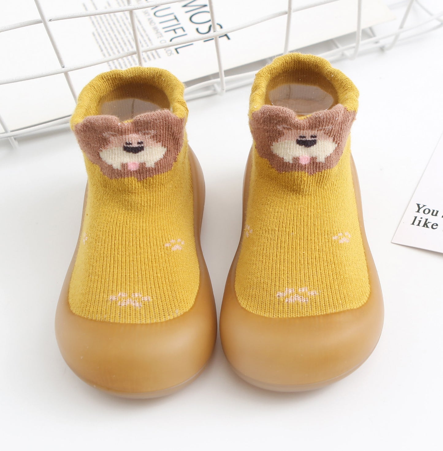 Autumn Baby Toddler First Walking Sock Shoes  Girls Boys Soft Sole Non Slip Cotton Breathable Lightweight Slip-on Sneakers