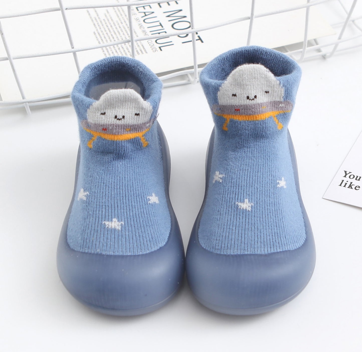 Autumn Baby Toddler First Walking Sock Shoes  Girls Boys Soft Sole Non Slip Cotton Breathable Lightweight Slip-on Sneakers