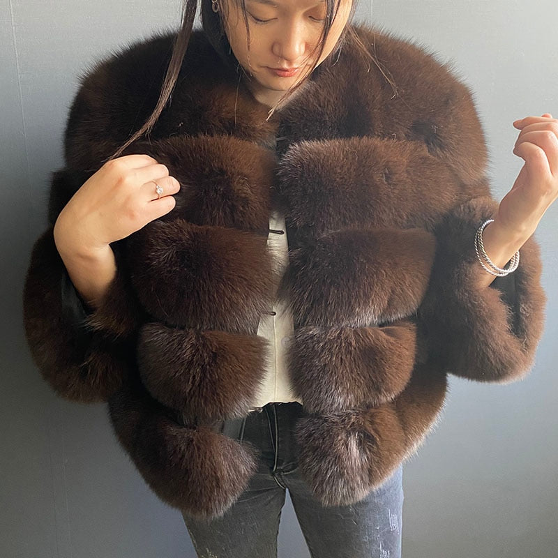 Fashion winter jackets women Warm fur coats women Coats Natural  Fur Coat Real  Fur jackets