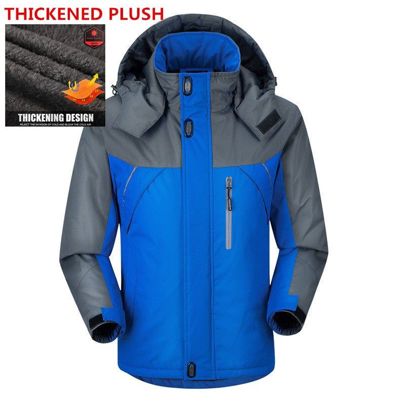 Men Winter Thick Velvet Windproof Down Coat High Quality Male Waterproof Jacket