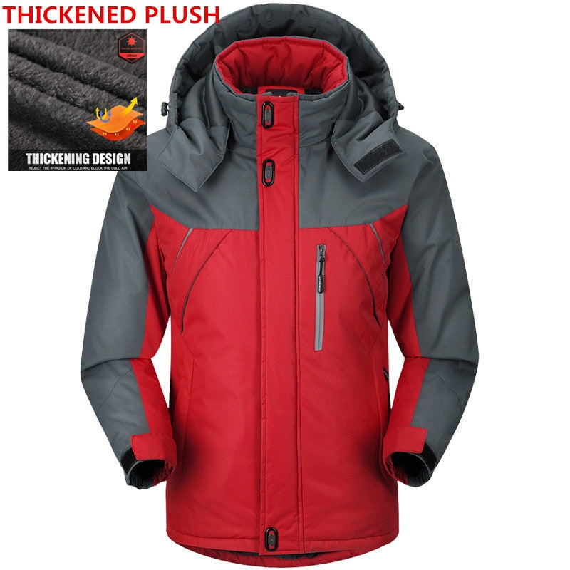 Men Winter Thick Velvet Windproof Down Coat High Quality Male Waterproof Jacket