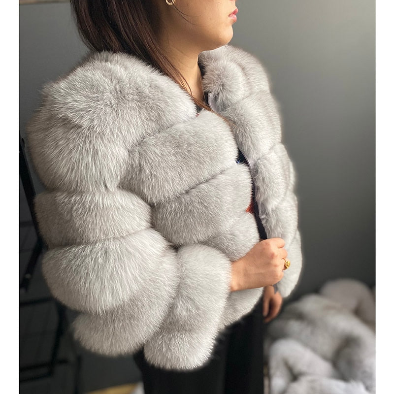 Fashion winter jackets women Warm fur coats women Coats Natural  Fur Coat Real  Fur jackets