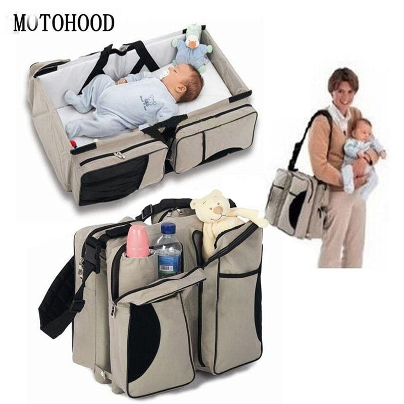 MOTOHOOD Multifunction Baby Diaper Bag  Baby Travel Crib Large-capacity Mother&#39;s Maternity Bag Baby Stroller Nappy Bag Mommy Bag