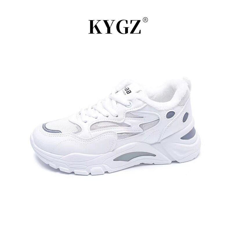 Platform Sneakers Women Cacual Shoes Spring Autumn Student Shoes Breathable Non Slip Running Sport Shoes White Female Shoes