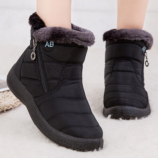 Women Boots Watarproof Ankle Boots For Winter Shoes Women Keep Warm Snow Botines Female Luxury Zipper Winter Botas Mujer