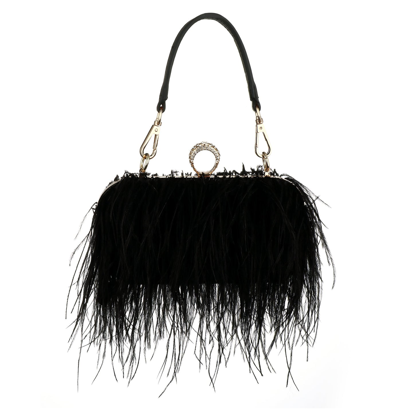 Luxury Ostrichs Feather Evening Bags For Women