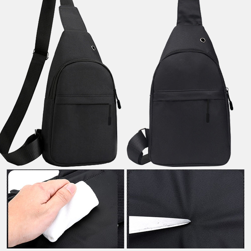 Fashion Small Chest Bag Phone Pocket Cross Body Neck Side Shoulder Fanny Pack Man Handbag