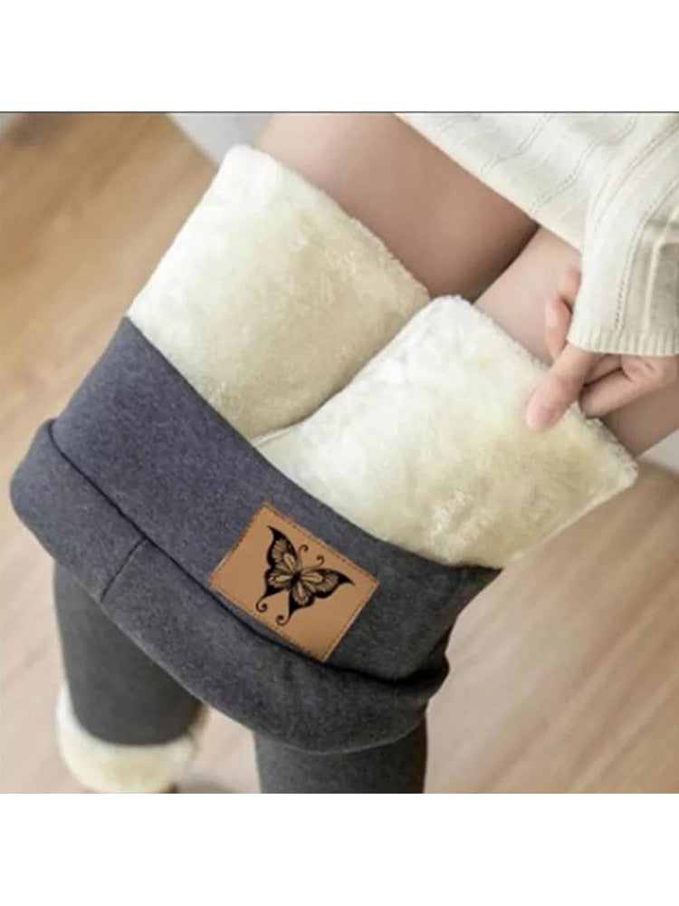 Winter Women Leggings Velvet Warm Pants Hight Waist Leggings Women Solid Color Legging Comfortable Keep Warm Stretchy Legging