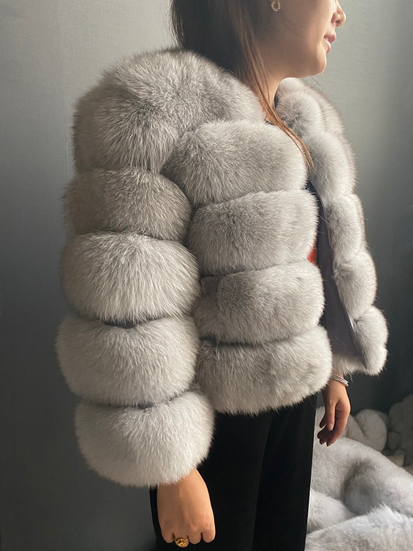 Fashion winter jackets women Warm fur coats women Coats Natural  Fur Coat Real  Fur jackets