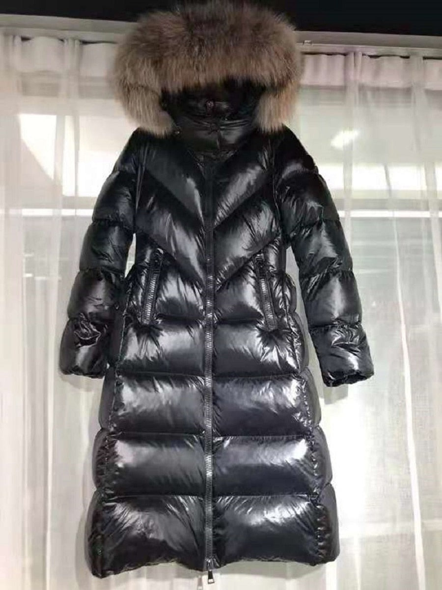 Women Winter Coat Coated PU Super Warm Hooded Parker Down Jacket New Ladies High Quality Jacket Coat y2k Clothes traf bra