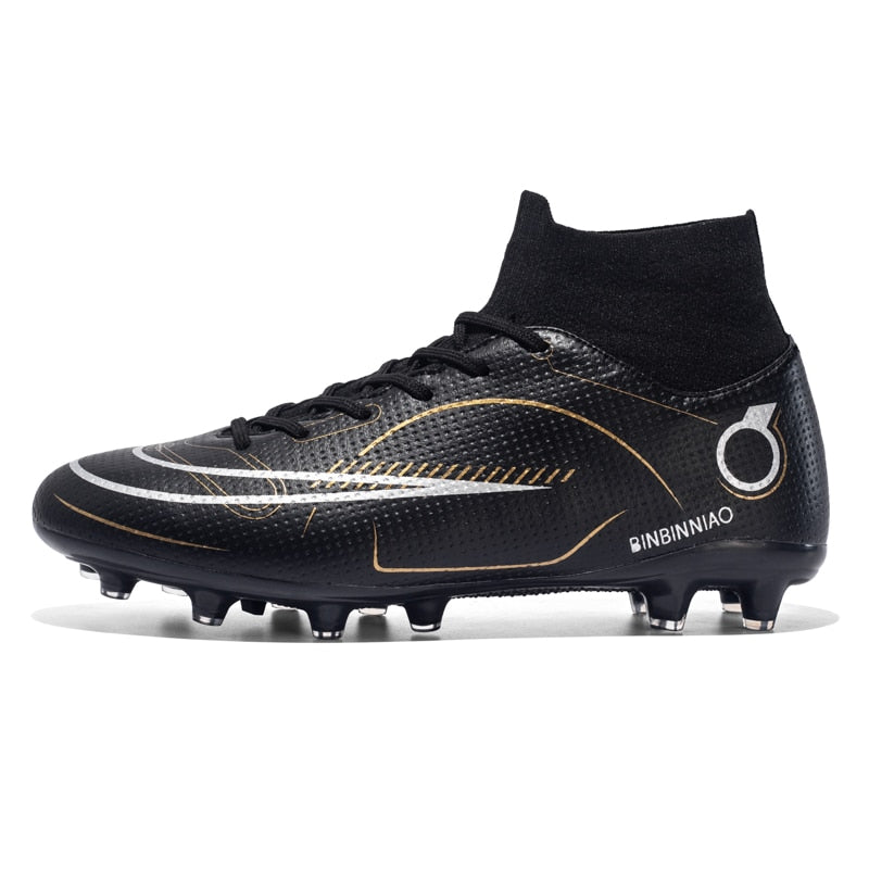 High Ankle Men Soccer Shoes Anti-Slip TF/FG Football Boots Professional  Training Footwear Outdoor Grass Cleats Sneakers