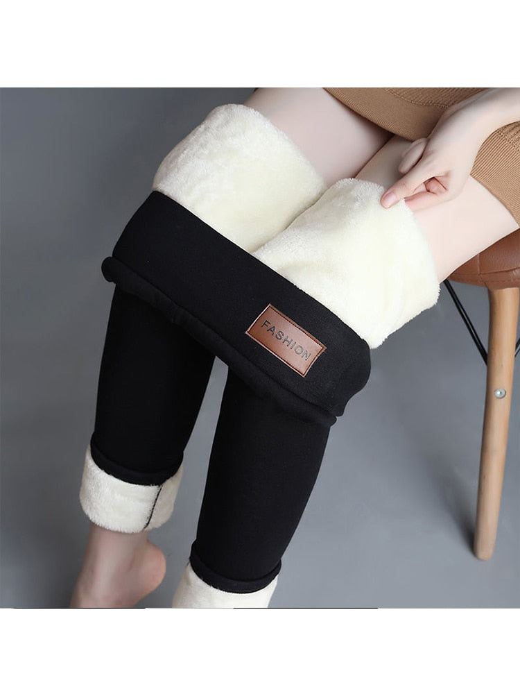 Winter Women Leggings Velvet Warm Pants Hight Waist Leggings Women Solid Color Legging Comfortable Keep Warm Stretchy Legging