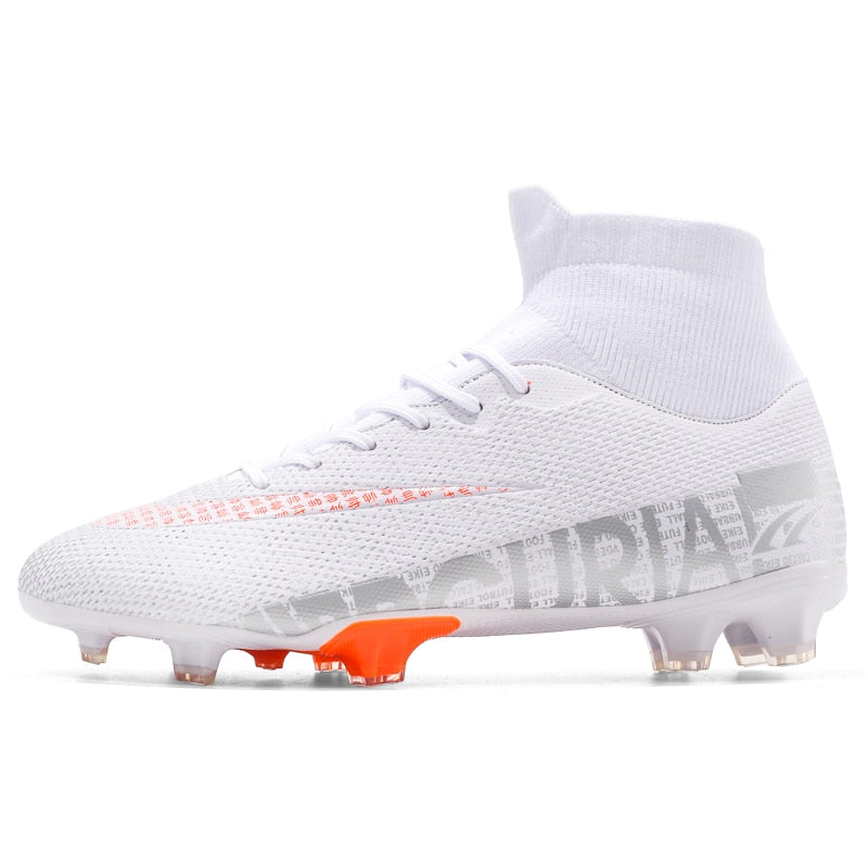 High Ankle Men Soccer Shoes Anti-Slip TF/FG Football Boots Professional  Training Footwear Outdoor Grass Cleats Sneakers