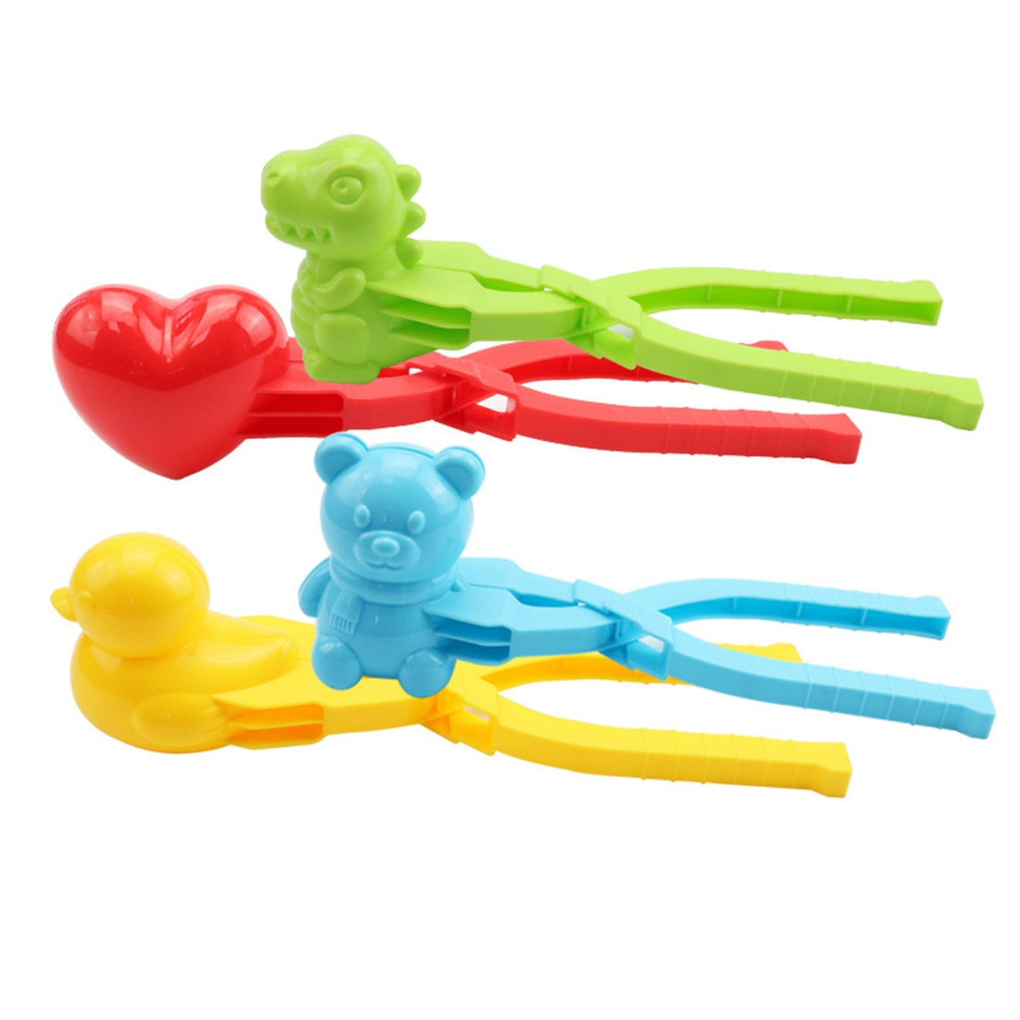 4pcs Cute Bear Duck Snowball Clip Snow Clay Ball Maker Creative Snowballs Mold Snow Shovel for Kids Outdoor Sports Snow Toys