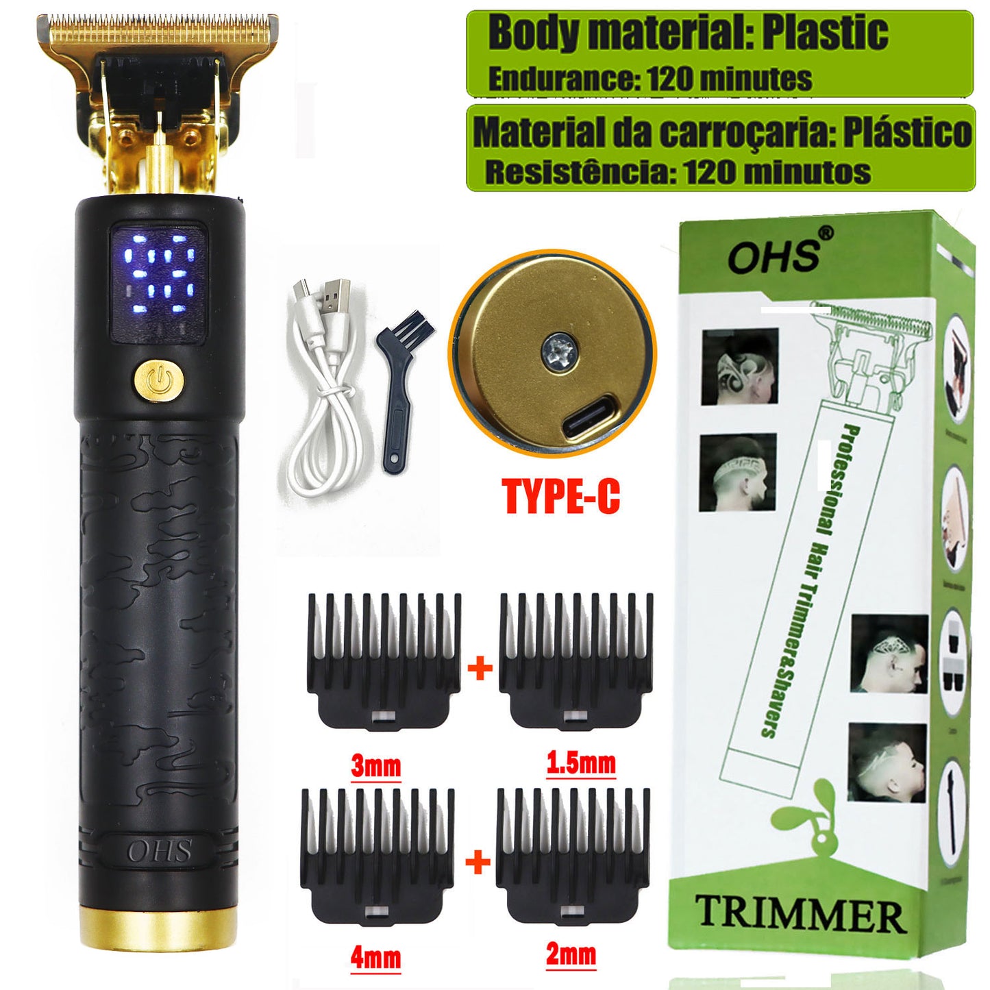 T9 USB Electric Hair Cutting Machine Rechargeable New Hair Clipper Man Shaver Trimmer For Men Barber Professional Beard Trimmer