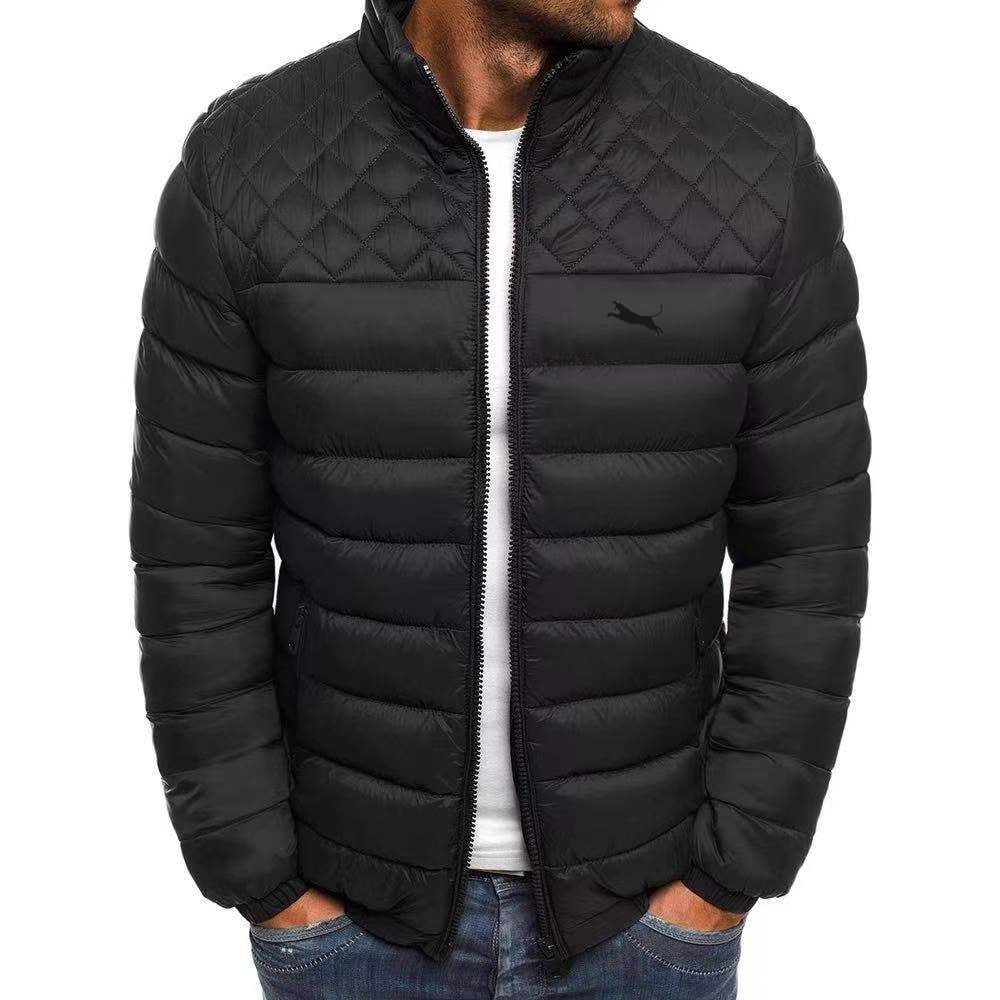 Men winter jacket, parka jacket, thermal jacket, men&#39;s stand collar down jacket, solid color, S-3XL zipper coat