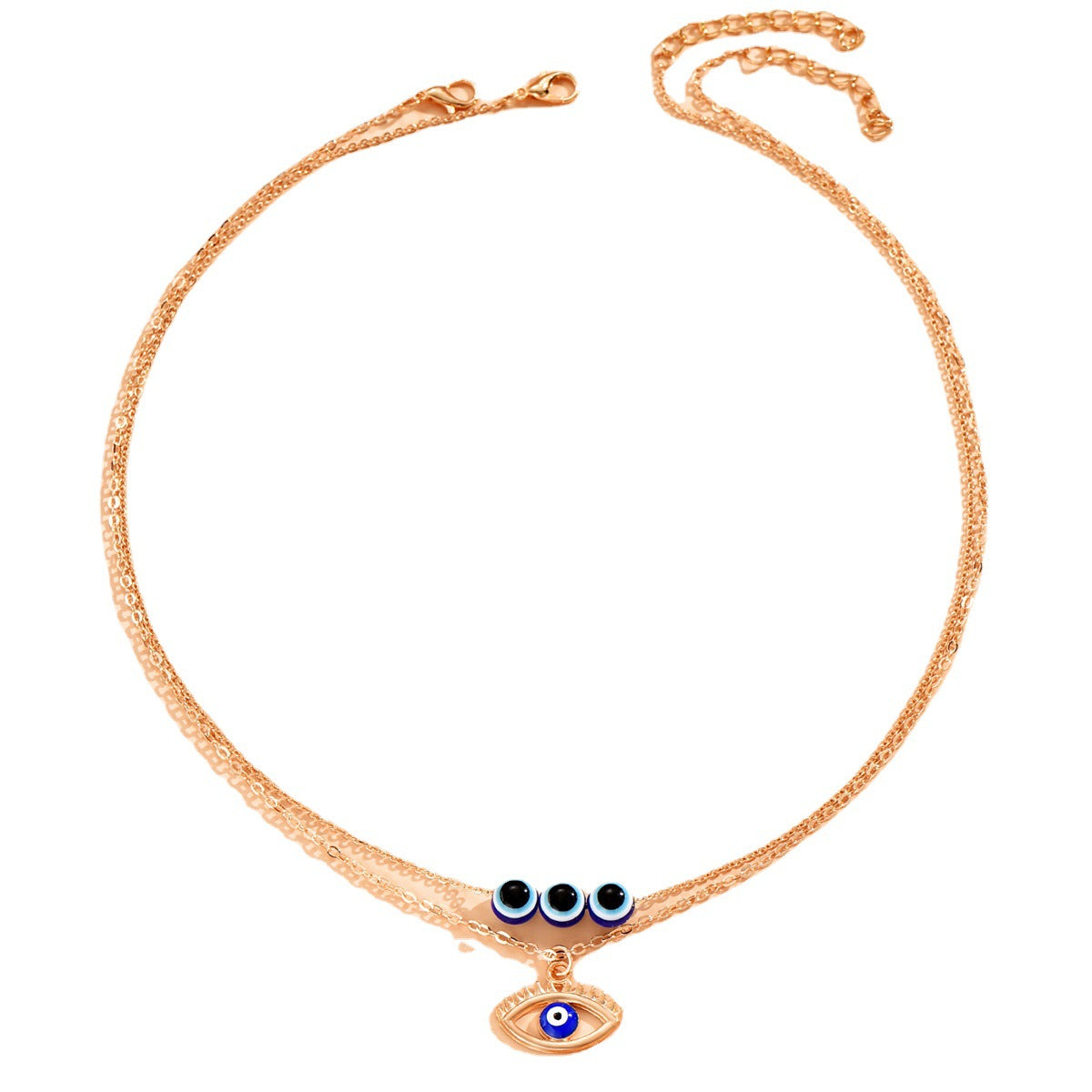 Demon Eye PendantAlloy Blue Eyes Clavicle Chain